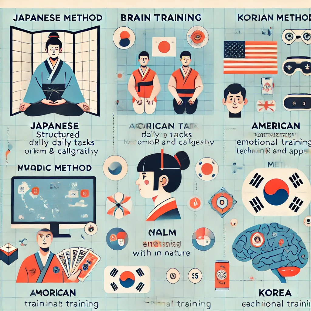 각 나라별 뇌훈련 포스터