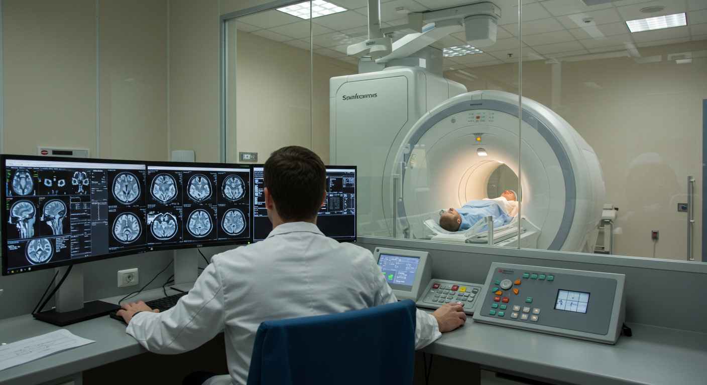 뇌파 검사 모습 사진