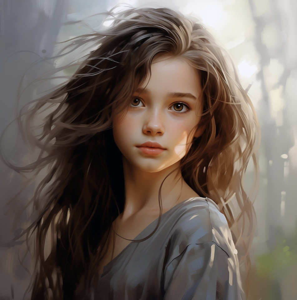 이마가 볼록한 여자 아이