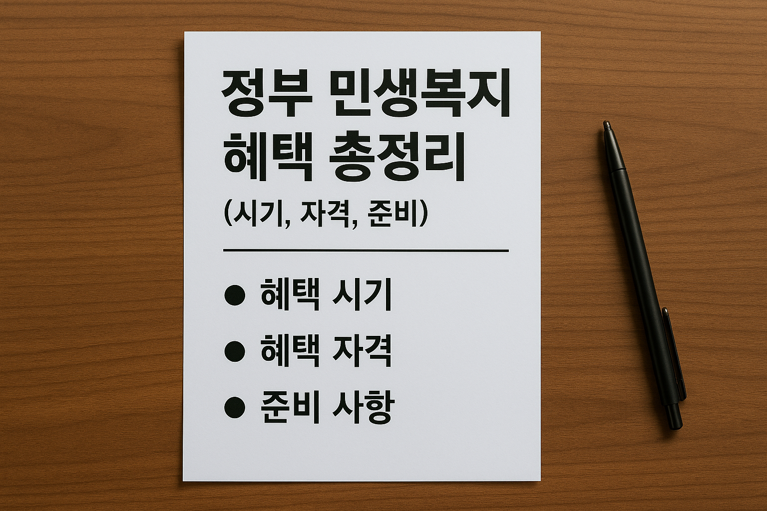 정부 민생복지 혜택