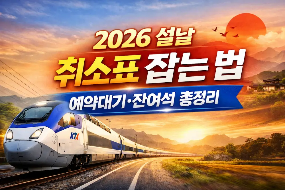 2026 설날 KTX 취소표와 SRT 잔여석 예매 공략 썸네일