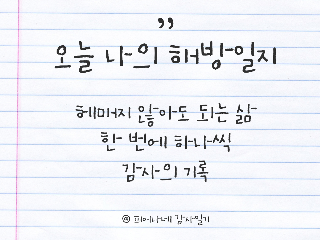 피어나네 감사일기 25년 4월 27일 오늘 나의 해방일지 감사노트 감사를 통해 발견한 행복 오늘 감사한 순간들