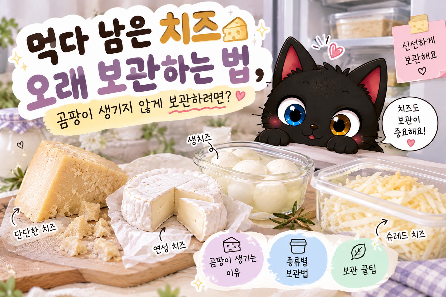 먹다 남은 치즈 오래 보관하는 법, 곰팡이 생기지 않게 보관하려면?
