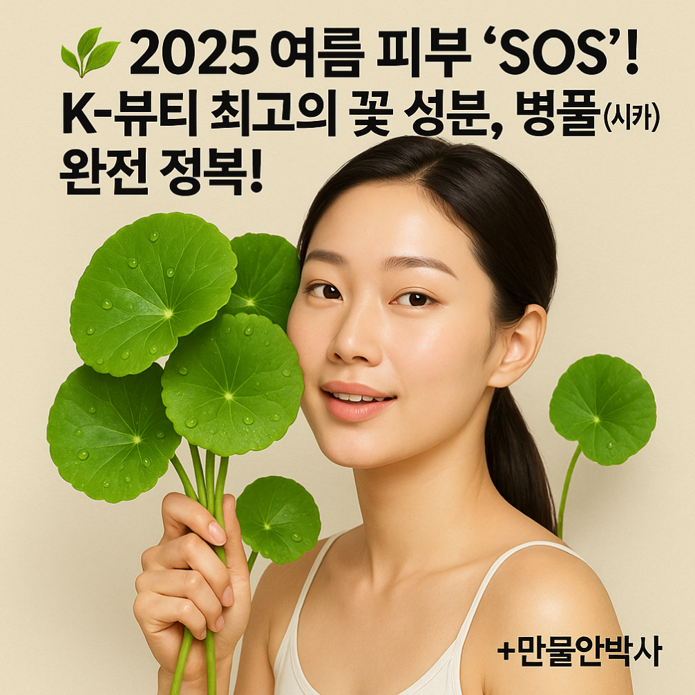 🌿 2025 여름 피부 'SOS'! K-뷰티 최고의 꽃 성분, 병풀(시카) 완전 정복! (+만물안박사)