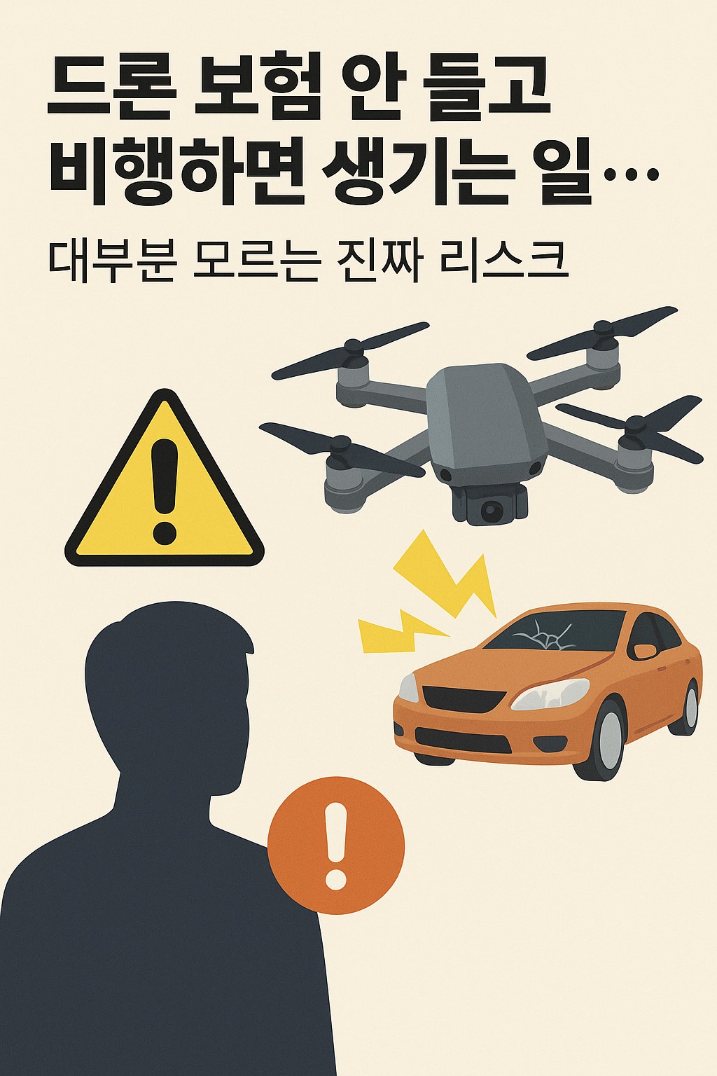 드론 보험 필요성과 리스크를 설명하는 대표 이미지