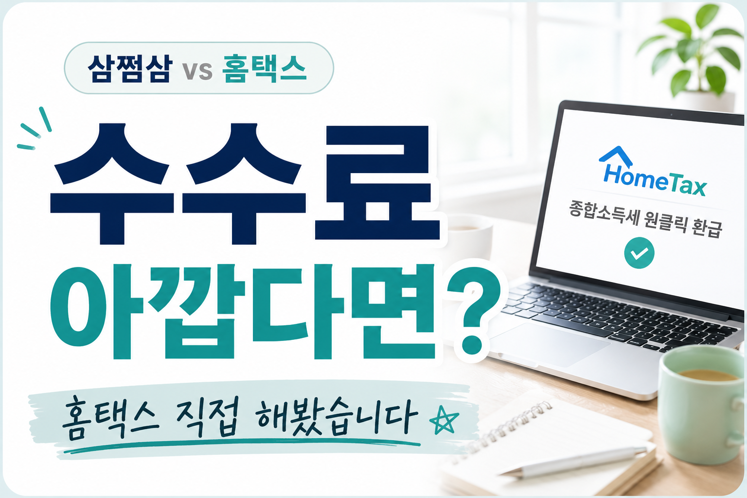 삼쩜삼 수수료 아깝다면 홈택스 원클릭 환급 직접 조회해본 후기 이미지, 종합소득세 환급 비교 썸네일