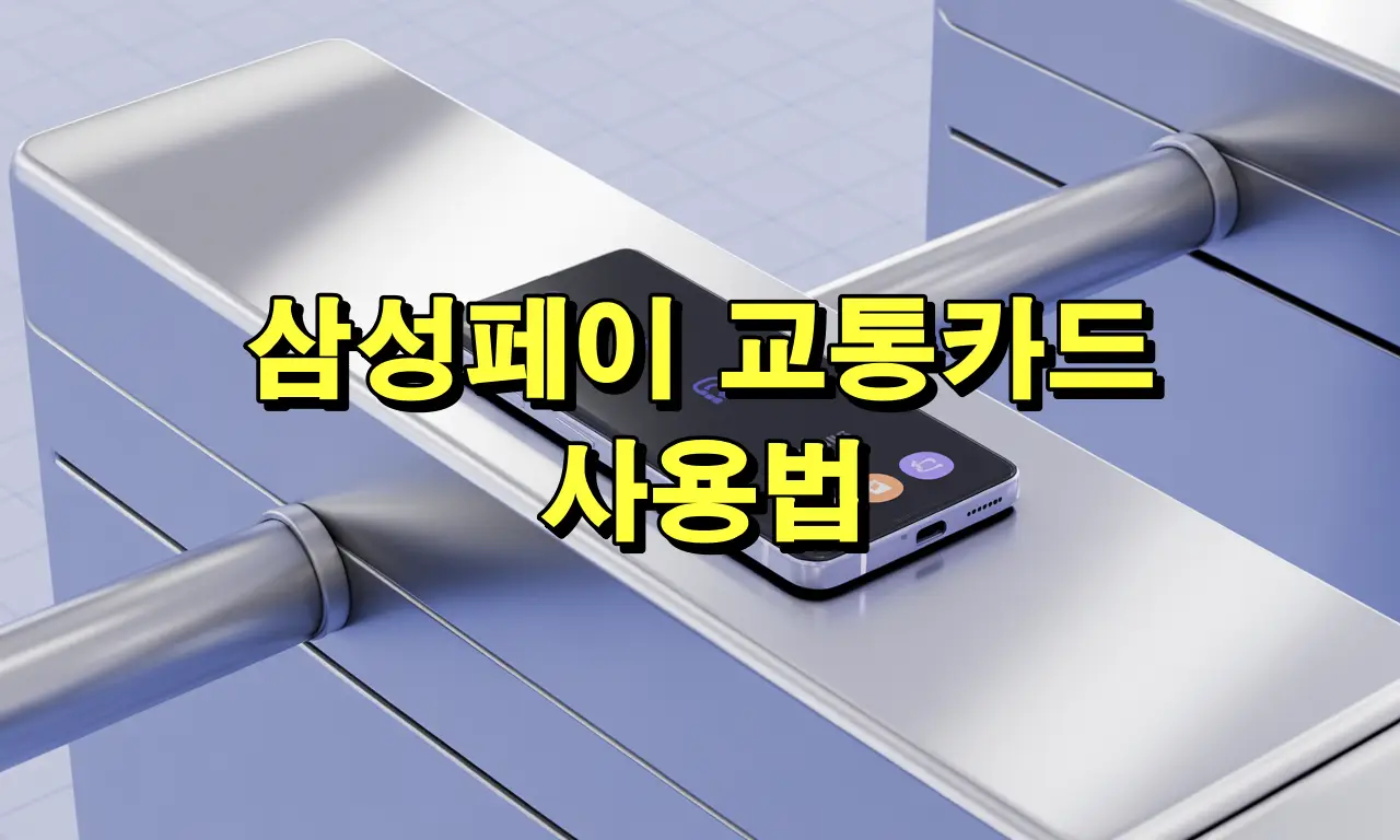 삼성페이 교통카드 사용법