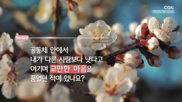 공동체 안에서 내가 다른 사람보다 낫다고 여기며 교만한 마음을 품었던 적이 있나요?