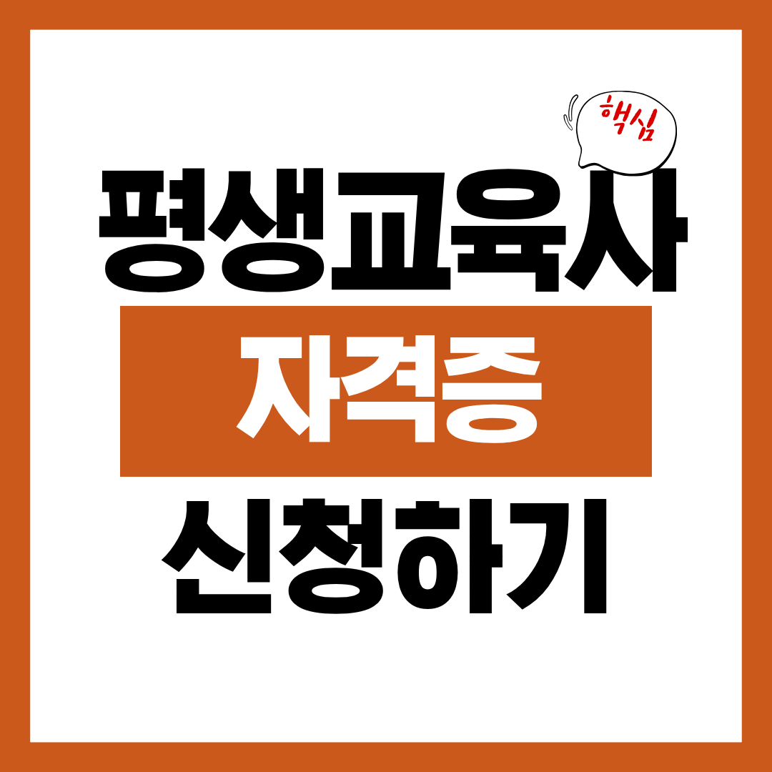 평생교육사 자격증 자격 및 취업 분야 신청방법에 대해 알아보고 바로 신청하기