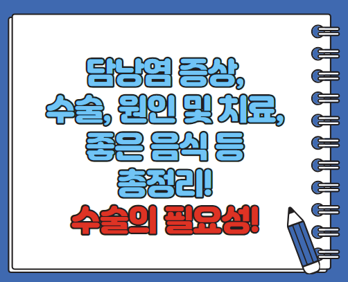 담낭염의 증상, 제거 수술, 치료 원인 좋은 음식 알아보기