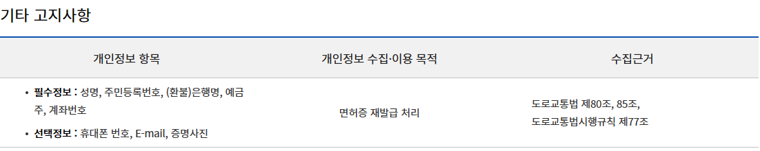 기타 고지사항 사진