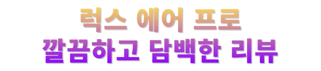 럭스 에어 프로 후기