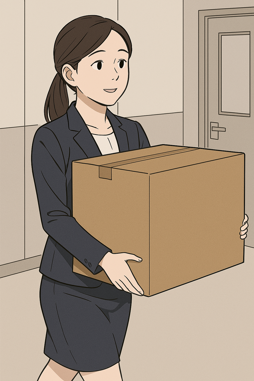 일본 여자는 짐도 척척 잘 나른다.