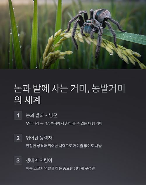농발거미의 생태와 특징, 숨은 포식자의 세계