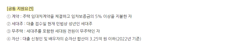 정부 주거안정 월세대출 지원 대상