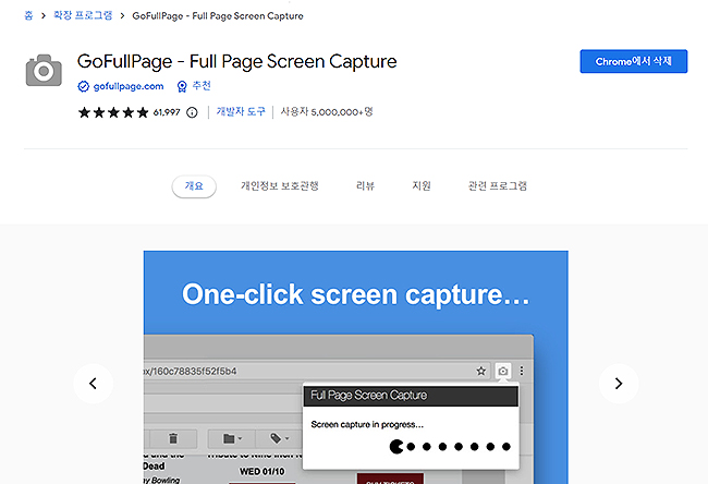 gofullpage-확장프로그램-설치-페이지