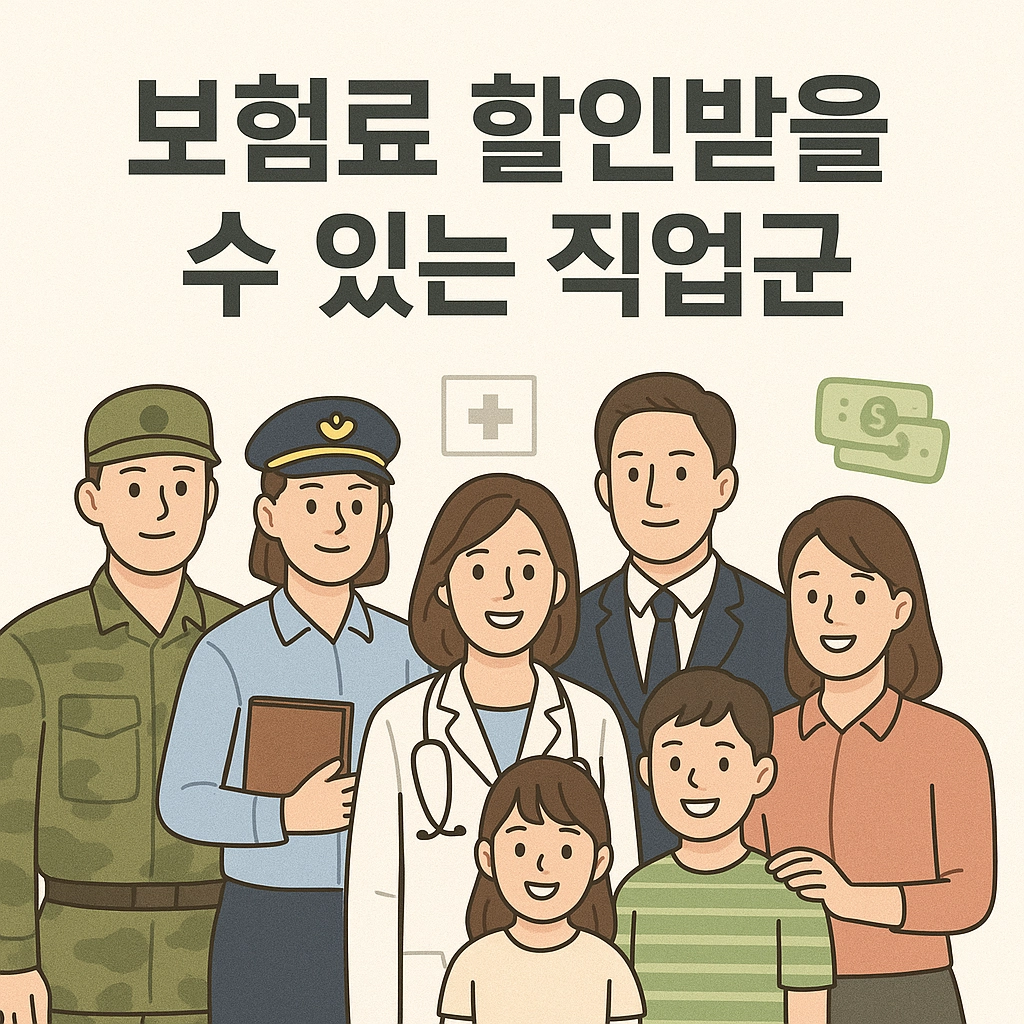 보험료 할인 받을 수 있는 직업군 추가 혜택 2025년 최신