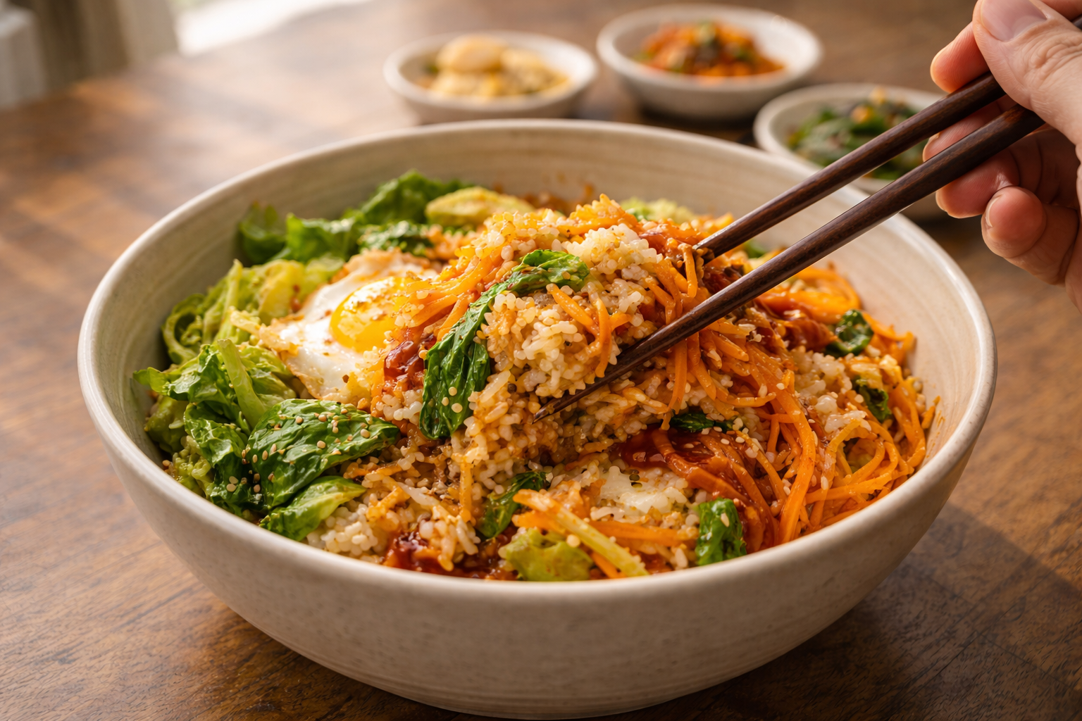 봄동 비빔밥 5분 만에 완성하는 법