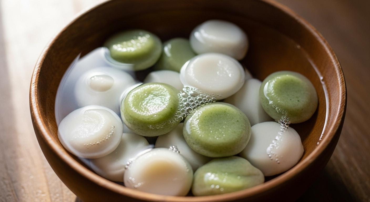 송편 쌀 불리는 시간