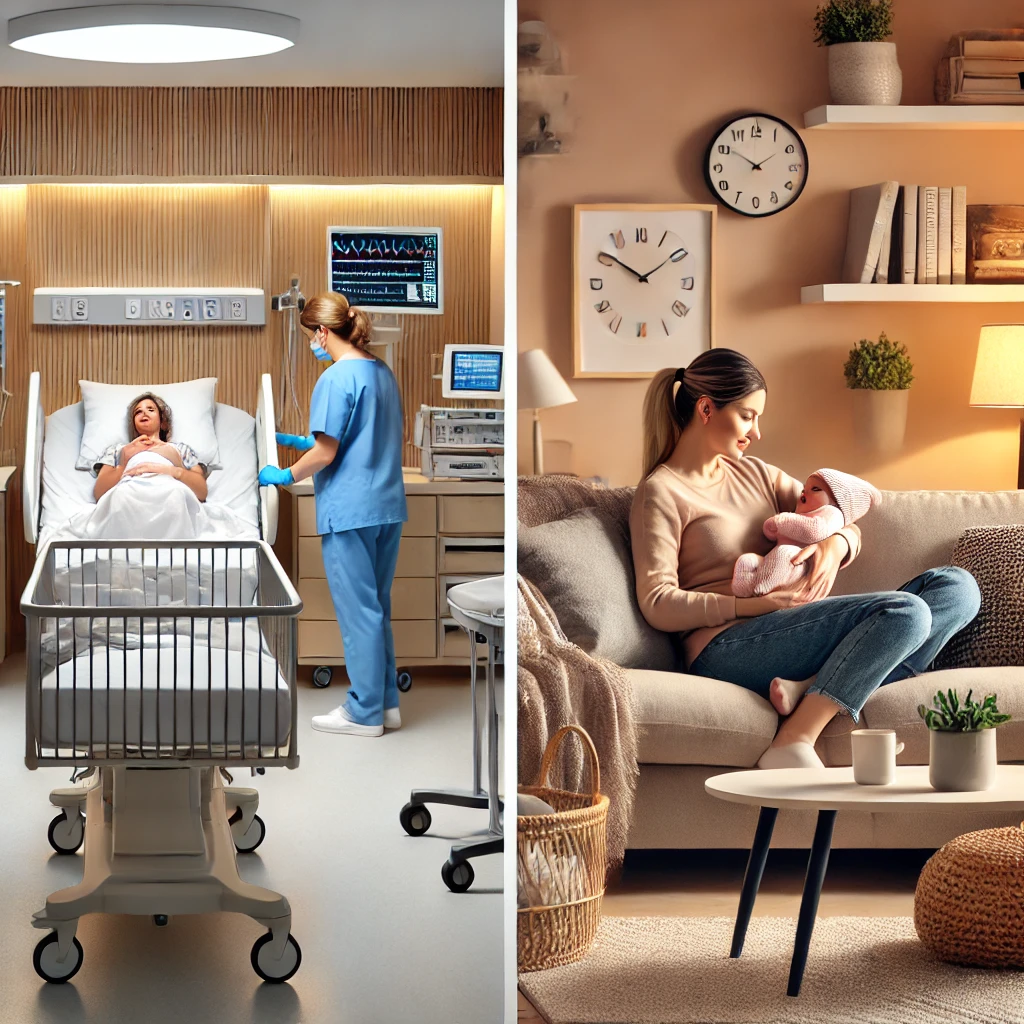 산후조리원과 집조리 비교사진