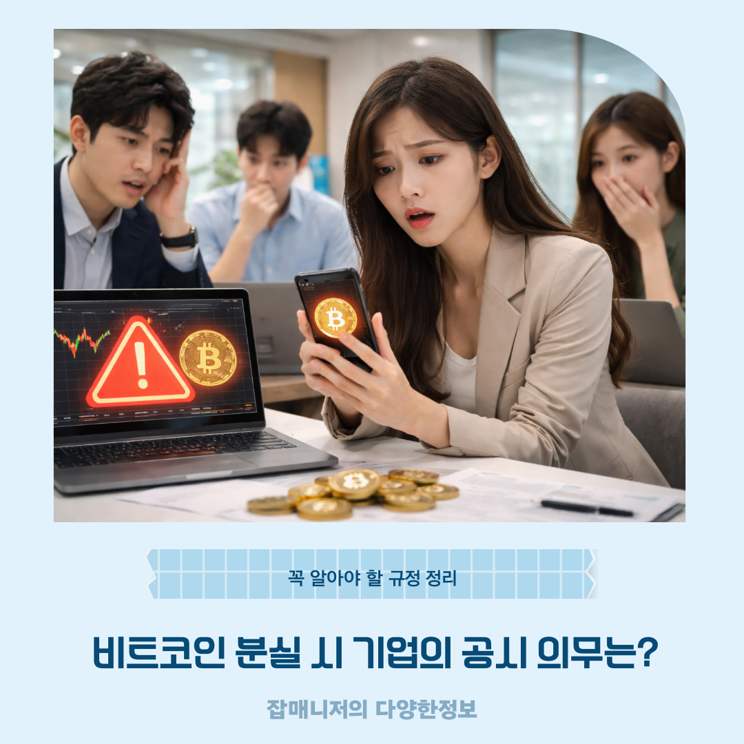 비트코인 분실 시 기업의 공시 의무는? 꼭 알아야 할 규정 정리
