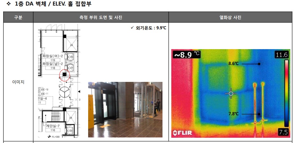 1층-DA-벽체와-EV홀-접합부-열화상-테스트