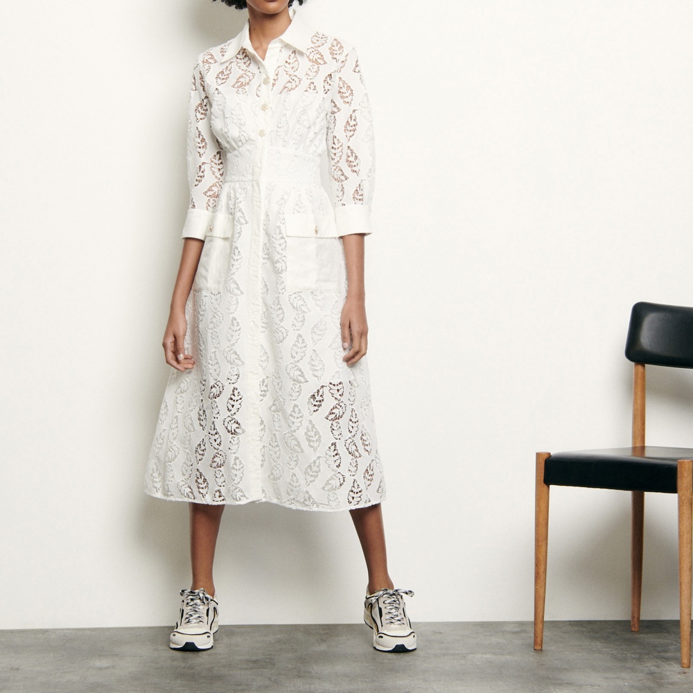 산드로원피스 zenali 화이트원피스 맥시롱원피스