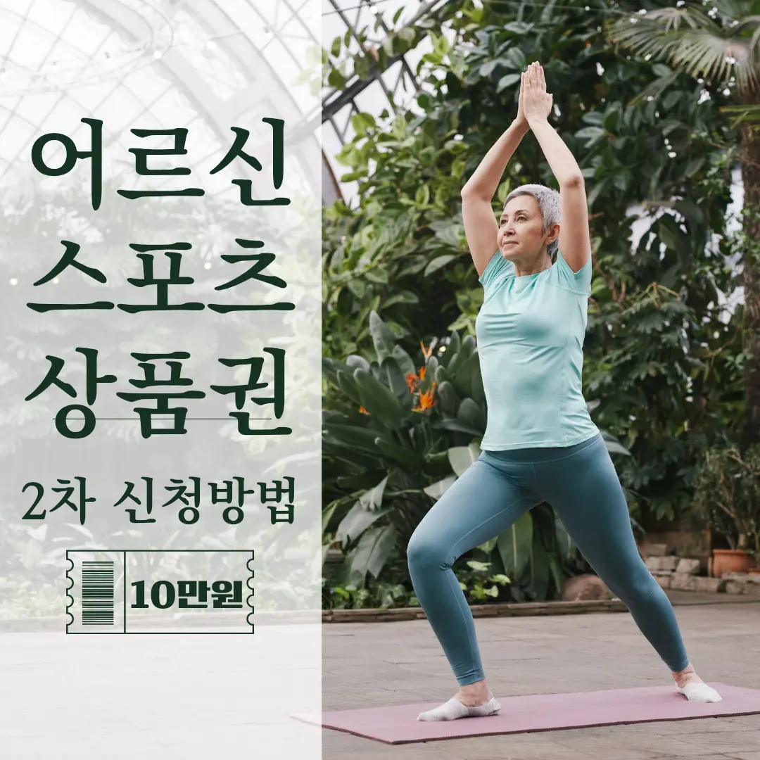 어르신 스포츠 상품권 2차 신청 방법 입니다.