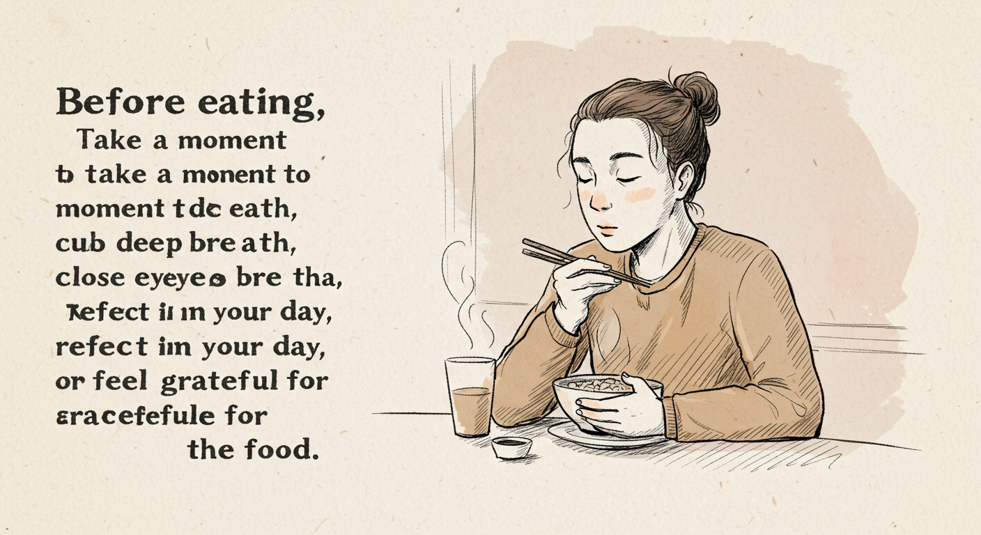 나를 위한 식사 시간, 온전히 집중하기