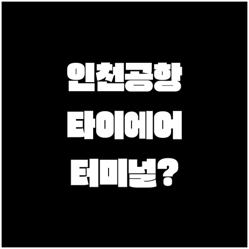 인천공항 타이에어아시아엑스 터미널 정..
