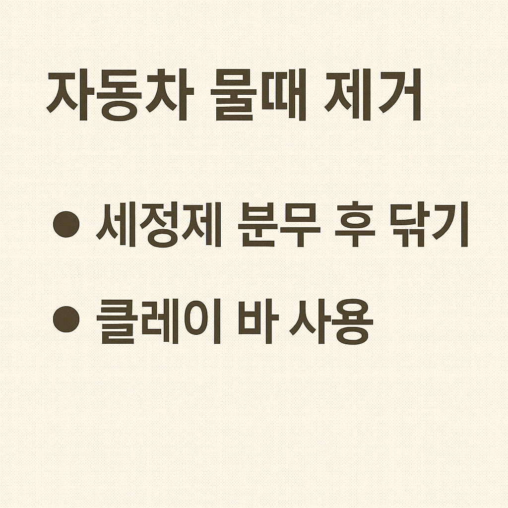 자동차 세차 후 물때 제거하는 완벽한 방법 총정리!