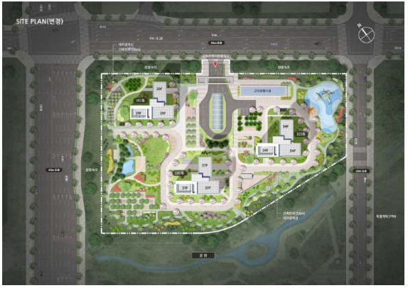 영종하늘도시 A50 우미린3차 - 단지 배치도