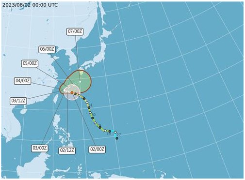 태풍 카눈 경로