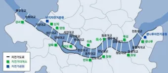 자전거 한강 코스 여유 구간 화장실 위치 자판기 포인트 안내_10