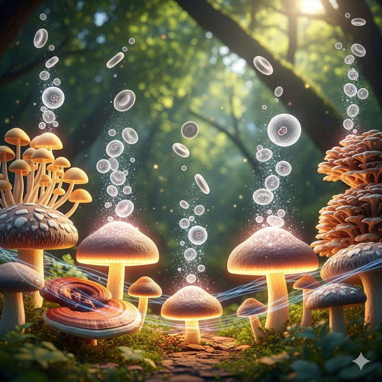 버섯은 백혈구 생성을 증가시켜 면역력을 높여줍니다.