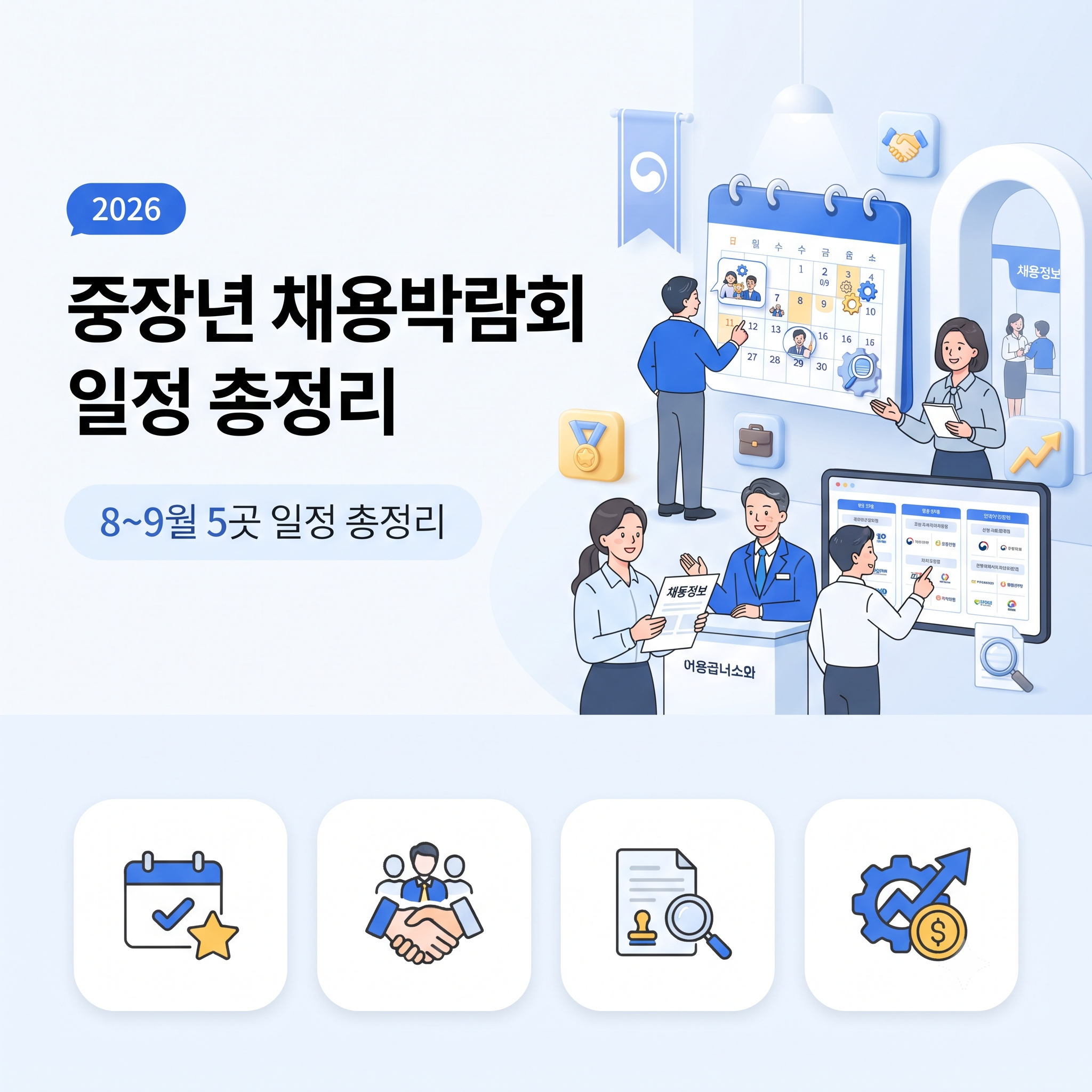 2026 중장년 채용박람회, 8~9월 5곳 일정 총정리