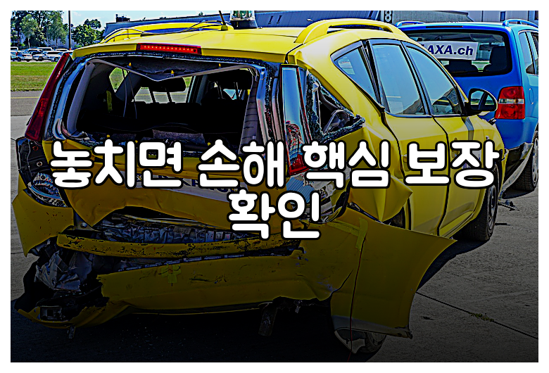 놓치면 손해 핵심 보장 확인