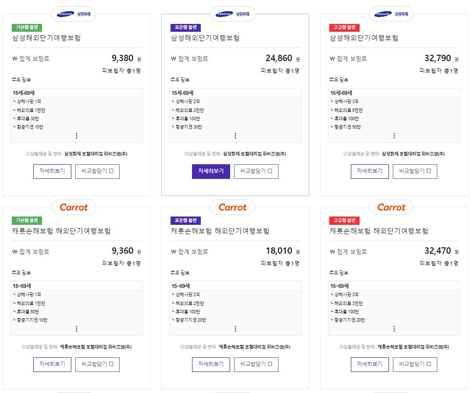 투어모즈 해외여행자 보험 추천