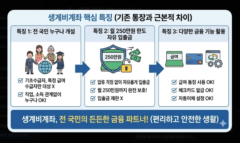 생계비통장 압류방지 금액 250만원 상향 [2026년 시행] 보호 한도 및 개설 방법 안내