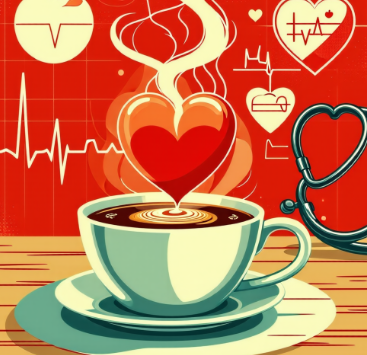 커피와심장마비에관련된 그림