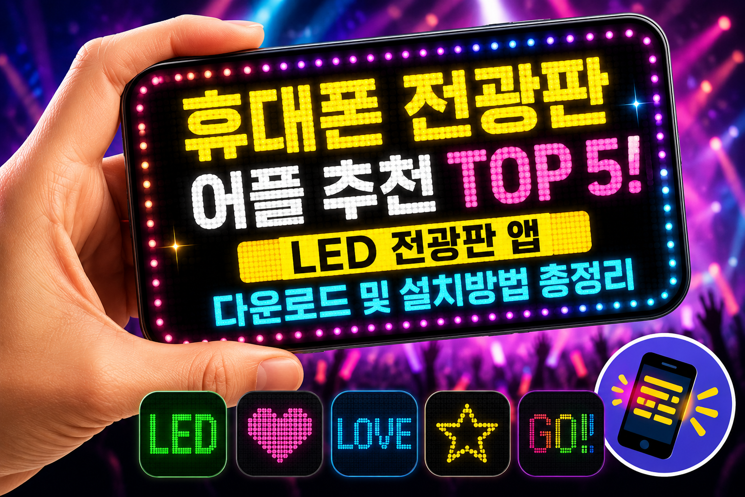 휴대폰 전광판 어플 추천 TOP 5! LED 전광판 앱 다운로드 및 설치방법 총정리 관련 사진