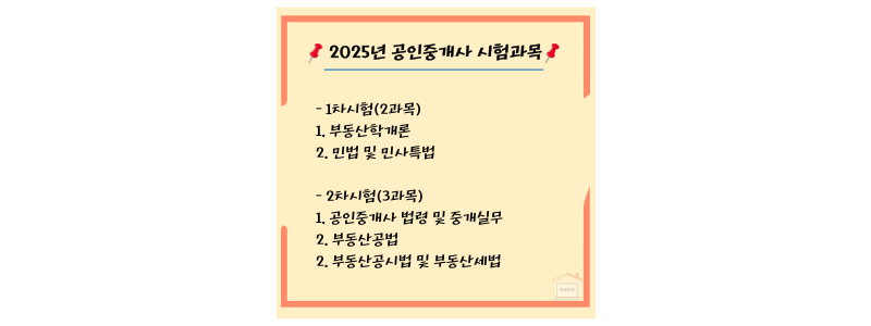 공인중개사 시험과목