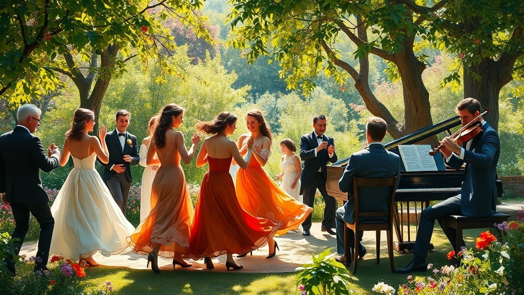 모짜르트 바이올린 소나타26번의 봄같이 따듯한 정서를 담아내고 있는 이미지 (AI생성)