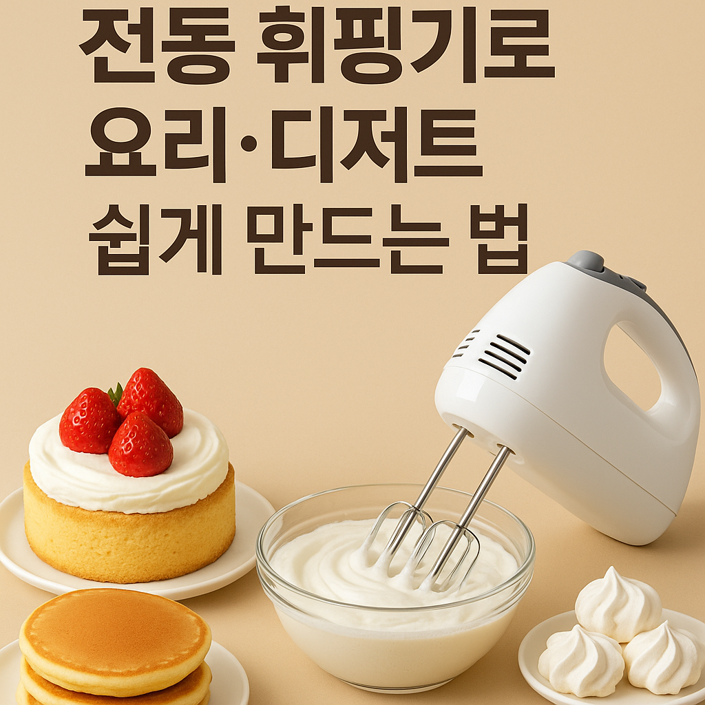 [주방 꿀템] 전동 휘핑기로 요리&middot;디저트 쉽게 만드는 법 &ndash; 손목 부담 없이 부드럽게!