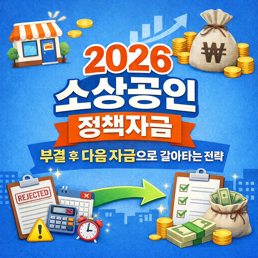 2026 소상공인 정책자금 : 부결 후 다음 자금으로 갈아타는 전략