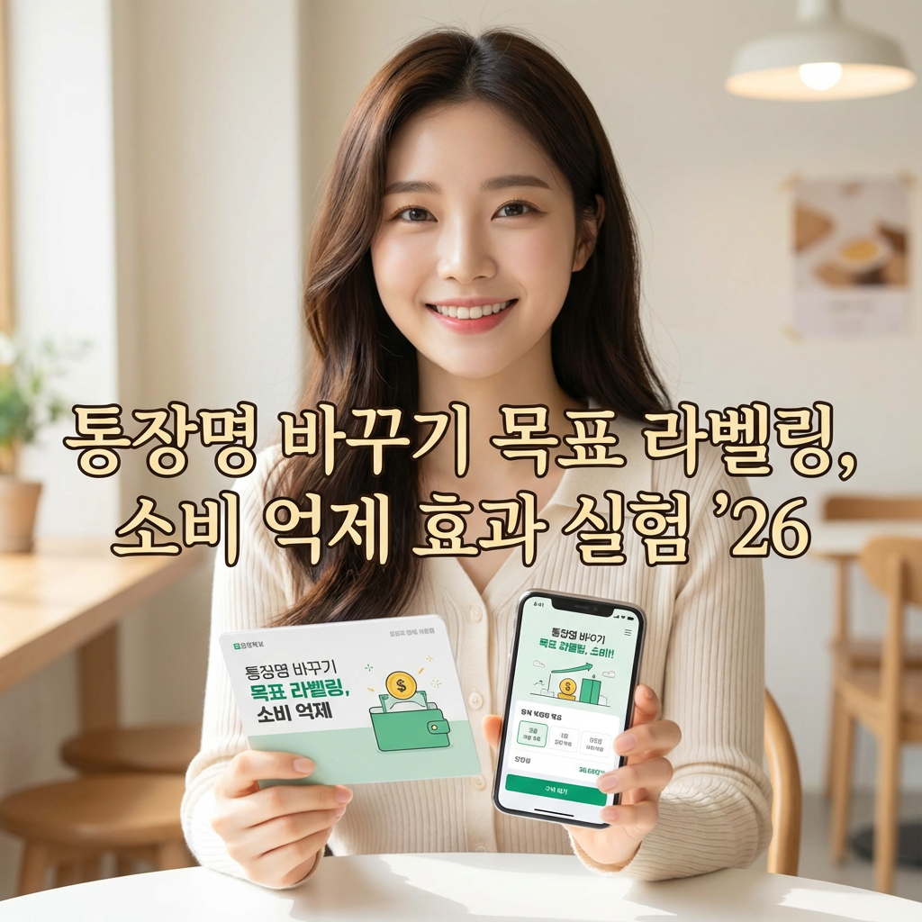 통장명 바꾸기 목표 라벨링 | 소비 억제 효과 실험 ’26