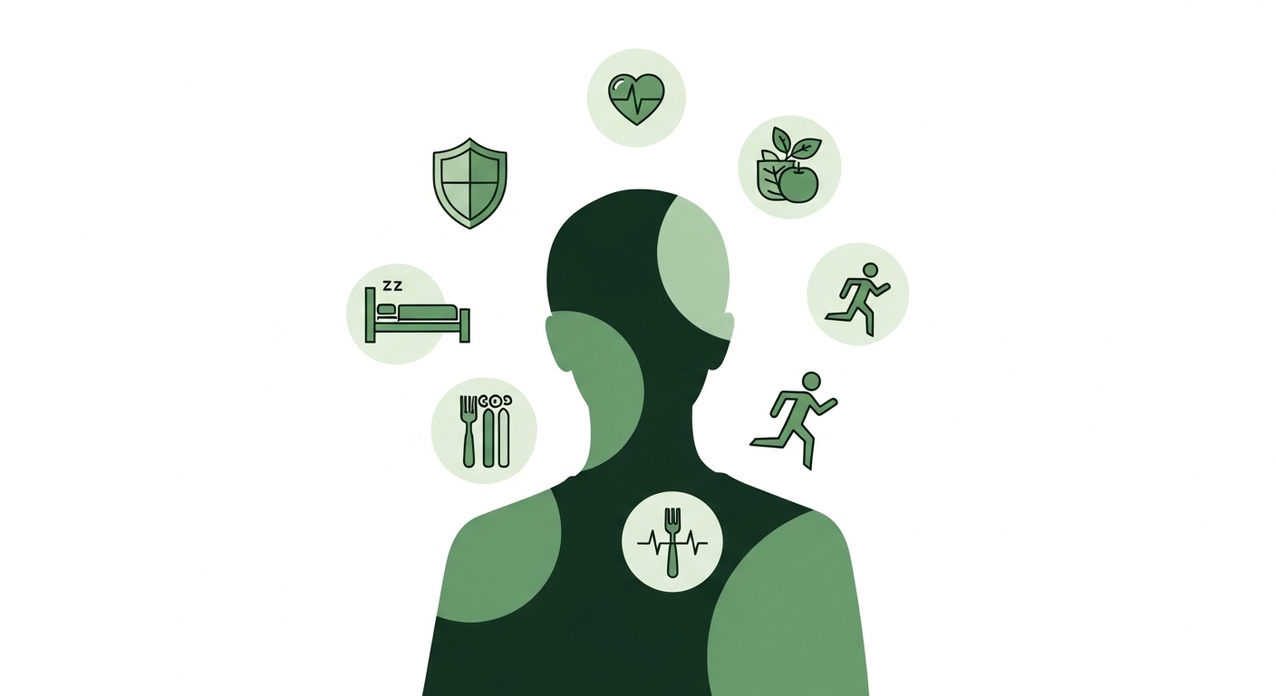 개인 맞춤형 면역력 관리의 중요성을 보여주는 이미지