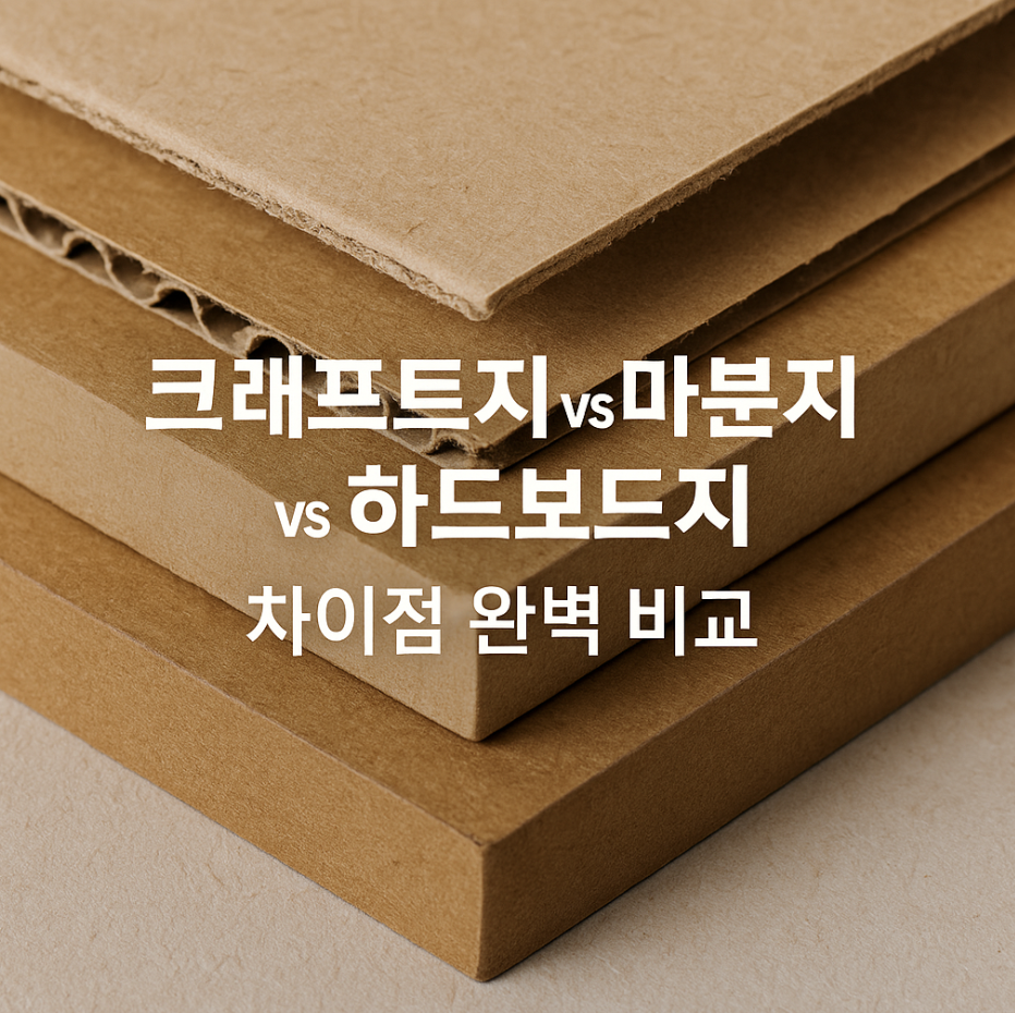 크래프트지 vs 마분지 vs 하드보드지, 차이점 완벽 비교