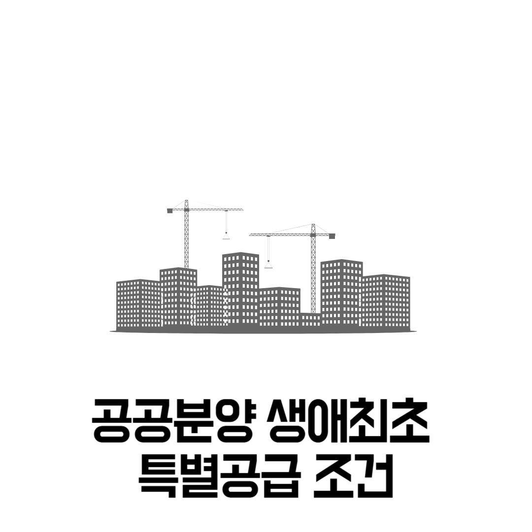 공공분양 생애최초 특별공급 조건