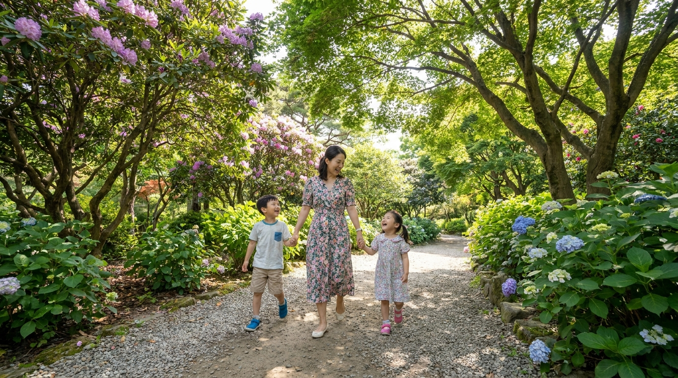 아이랑 야외 산책 수목원